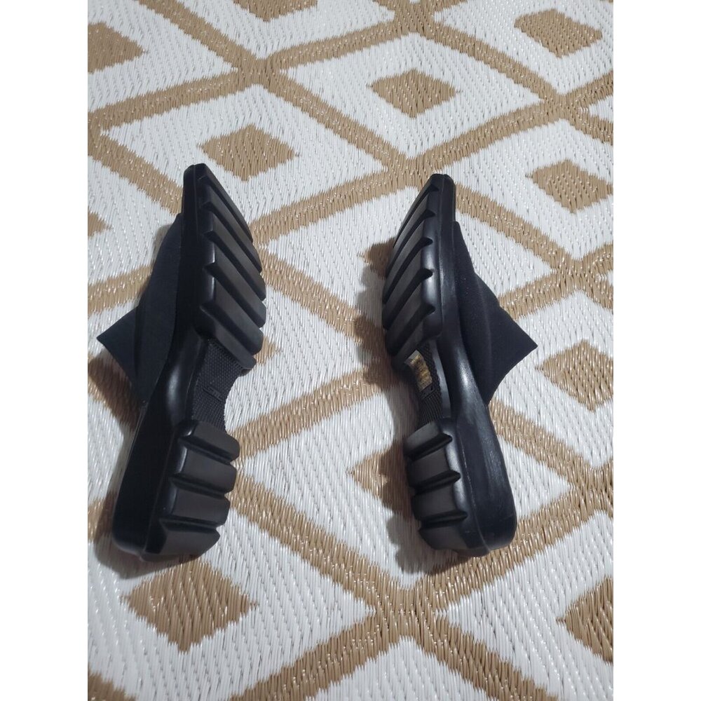 Vintage STEVE MADDEN Y2K 90's Chunky Platform Black  Sandals Slides SZ 9.5 - Picture 4 of 9